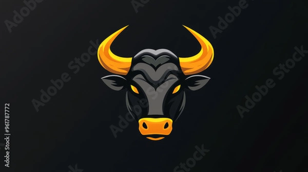 Obraz Templates, elements, and illustrations for creating a bull logo.
