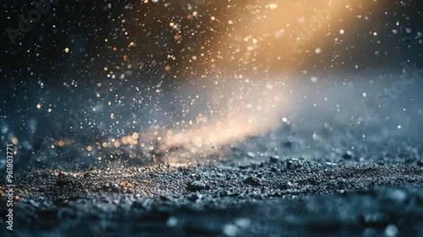 Fototapeta Hazardous of synthetic Chemical Toxic concept: chemical element in a volatile state, emitting toxic fumes and vibrant neon colors,