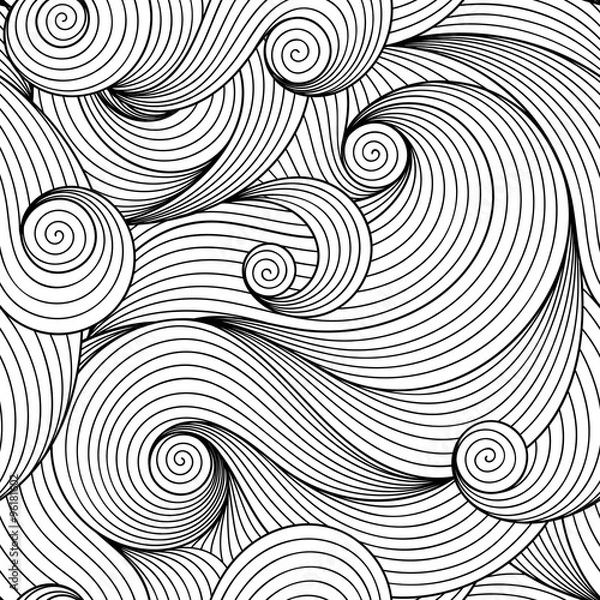 Fototapeta Seamless Pattern for coloring book.