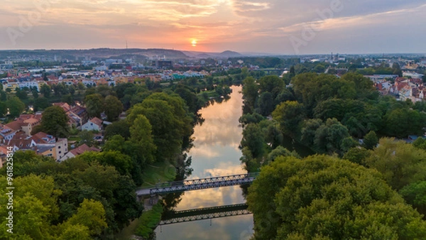 Obraz Panoramablick über die Altstadt von Regensburg