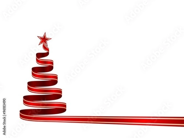Fototapeta Abstract of ribon christmas tree