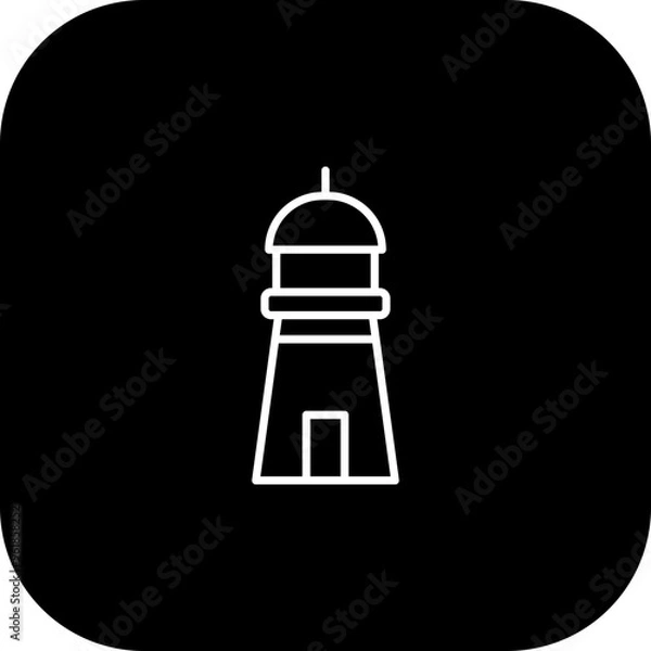 Fototapeta Lighthouse Vector Icon Design