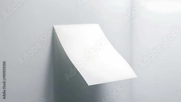 Obraz Blank paper texture isolated on white