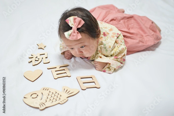 Obraz 赤ちゃん　生後１００日