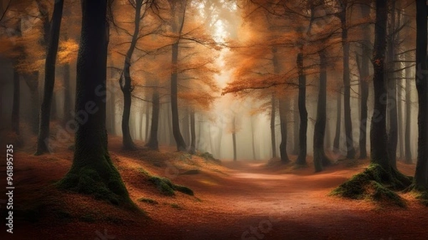 Obraz forest with autumn