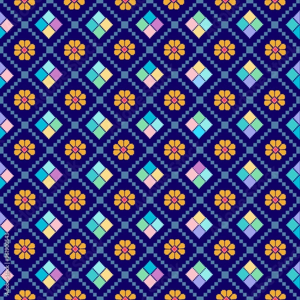 Fototapeta seamless pattern with shapes