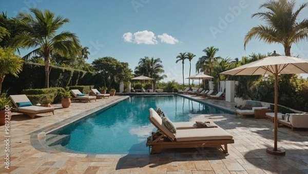 Obraz pool in the tropical resort