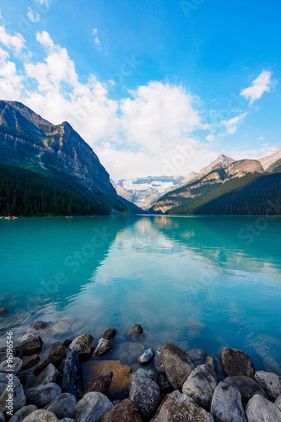 Fototapeta Summer view of Columbia ice field, Jasper national Park, Canada