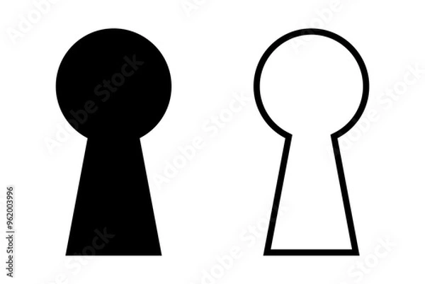 Fototapeta Vector isolated Keyhole icon set