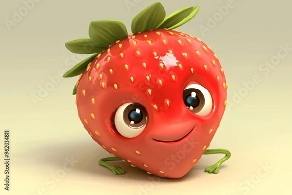 Obraz strawberry with a smile