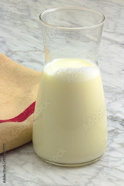 Obraz Fresh nutritious milk jar.