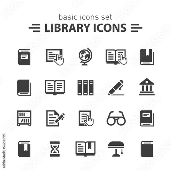 Obraz Library icons.