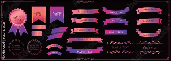 Fototapeta ハロウィンカラーのリボンデザイン