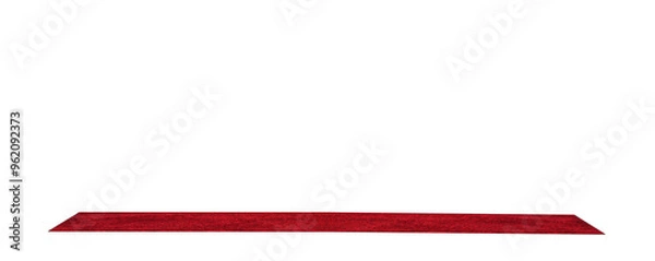 Fototapeta Side view of stars red carpet. On isolated transparent background.