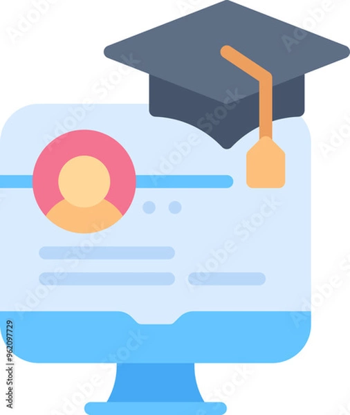 Fototapeta Online learning icon