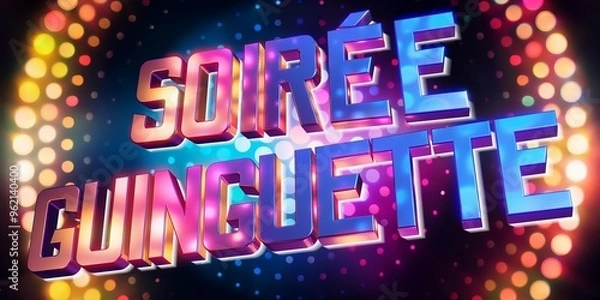 Obraz soirée guinguette boule à facettes