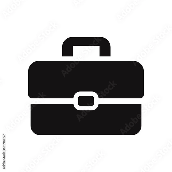Obraz black briefcase icon