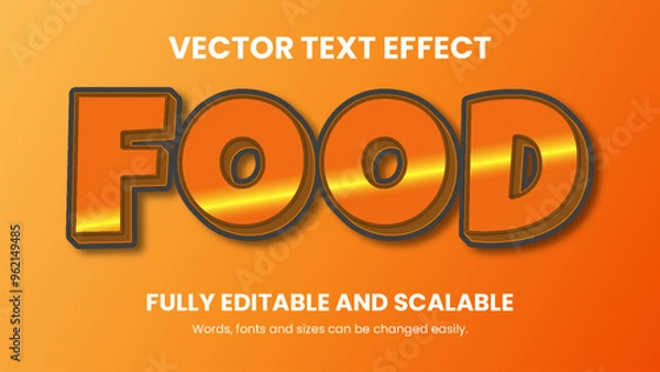 Obraz Vector 3d text effect design