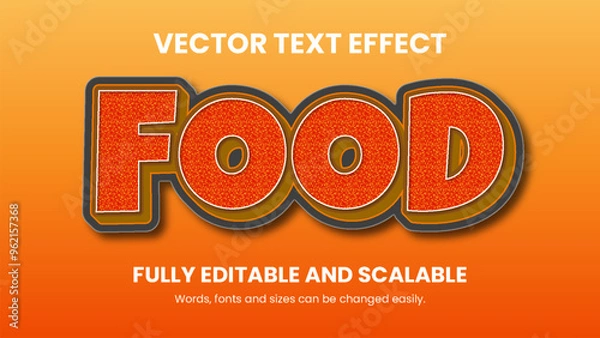 Obraz Vector 3d text effect design