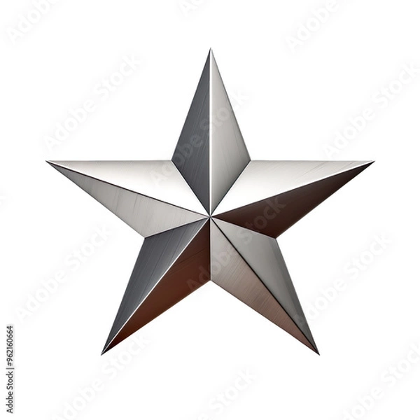 Obraz metal star isolated on transparent and white background
