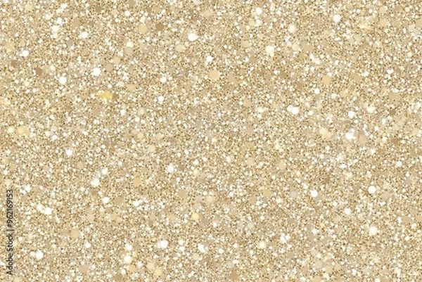 Fototapeta Seamless Pattern of Fine Glitter Texture in Light Gold Color, AI generated illustration