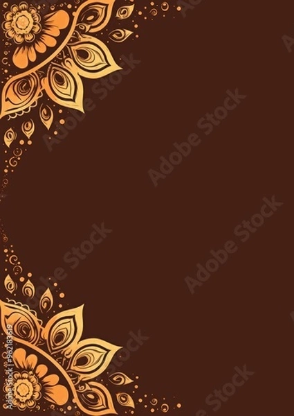 Fototapeta Free indian flower pattern rangoli background