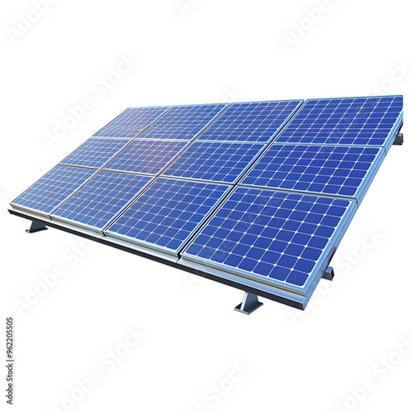 Fototapeta solar panel isolated on white background