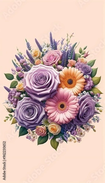 Obraz Lila pinker Blumenstrauß