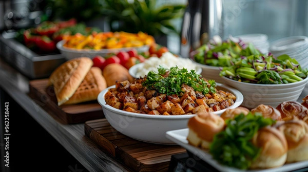 Fototapeta Lavish Breakfast Spread