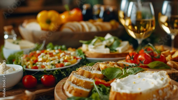 Fototapeta Lavish Breakfast Spread 