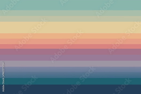 Obraz Abstract horizontal lines in pastel and blue colors