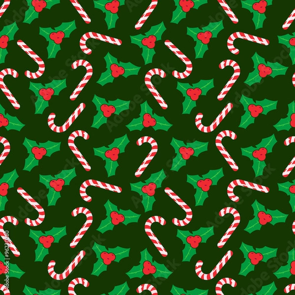 Obraz Christmas Seamless Vector Pattern 8