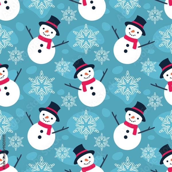 Obraz Christmas Seamless Vector Pattern 10
