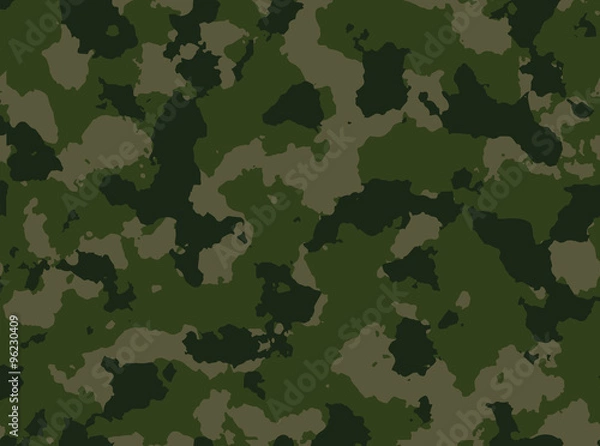 Obraz Seamless woodland camo pattern vector.