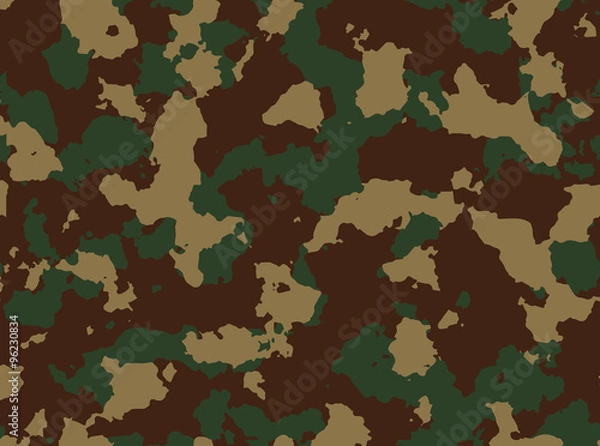 Obraz Seamless woodland camo pattern vector.