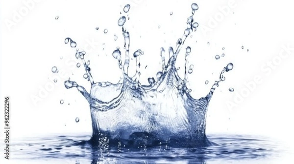 Obraz Water Splash on White Background