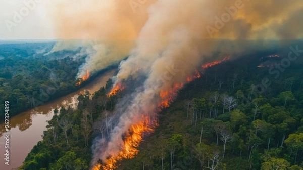 Fototapeta "Amazon Rainforest Fire"