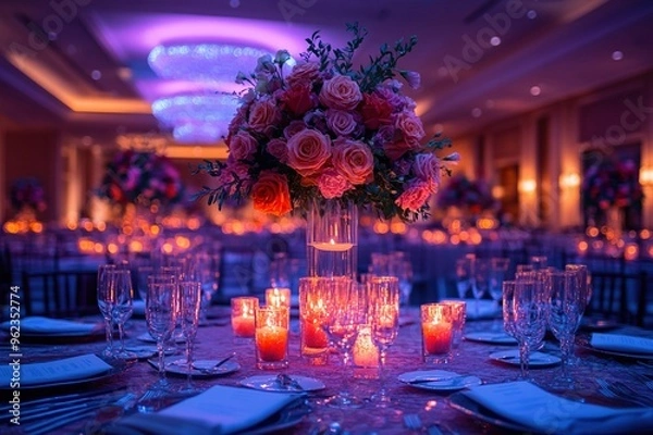 Fototapeta Event planner orchestrating a high-profile corporate gala