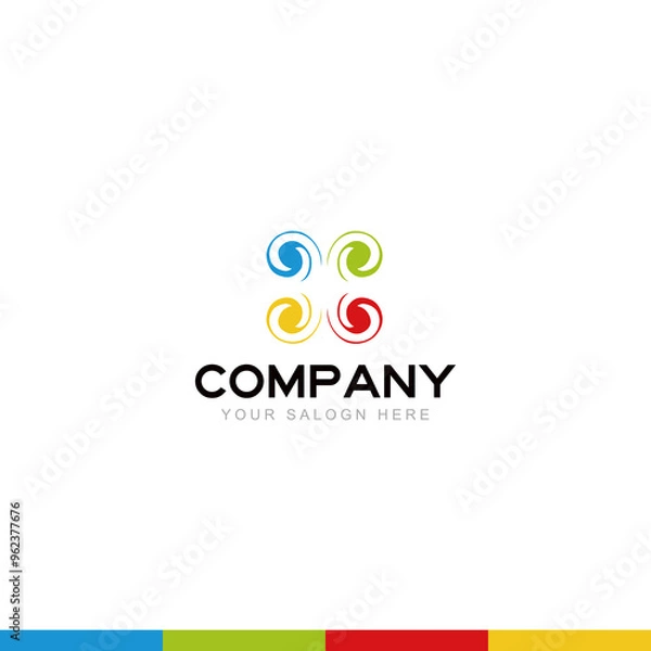 Fototapeta Business vector logo design, Abstract and creative icon logo design. Company Name and Slogan