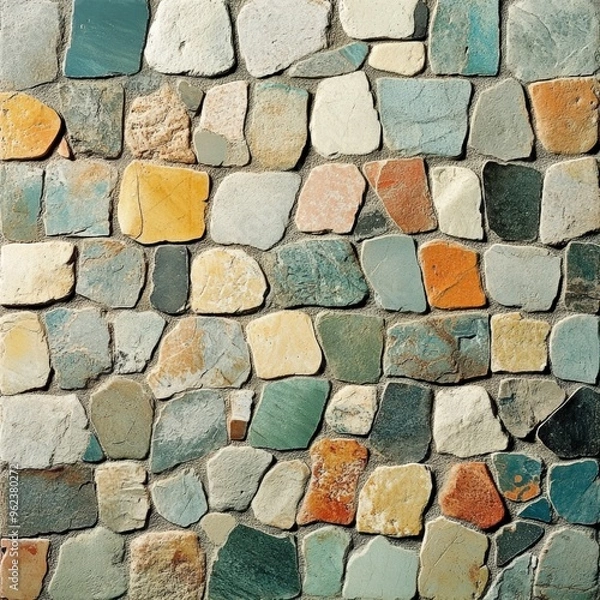 Fototapeta Seamless Colorful Stone Mosaic Pattern Design