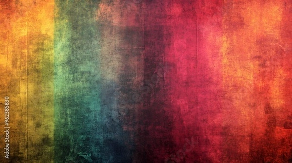 Fototapeta Abstract background with colorful vertical stripes, blurred edges, and a textured, grunge effect.