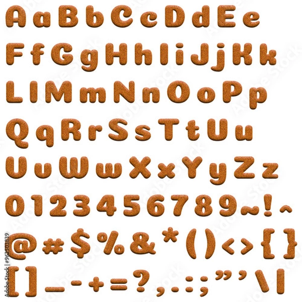 Obraz Decorative Alphabet and Numbers Set