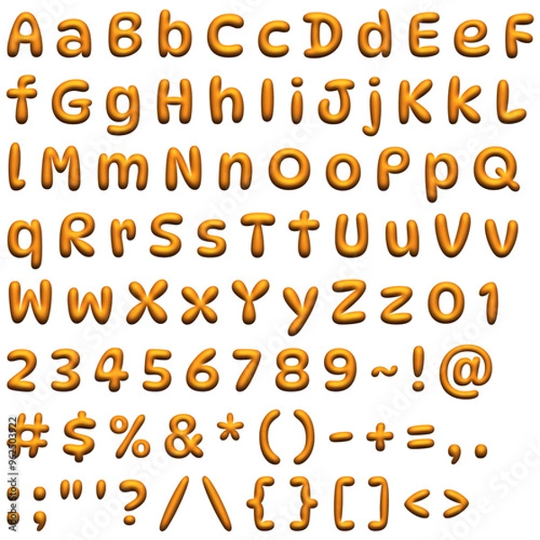 Obraz Decorative Alphabet and Numbers Set