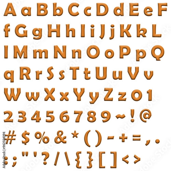 Obraz Decorative Alphabet and Numbers Set