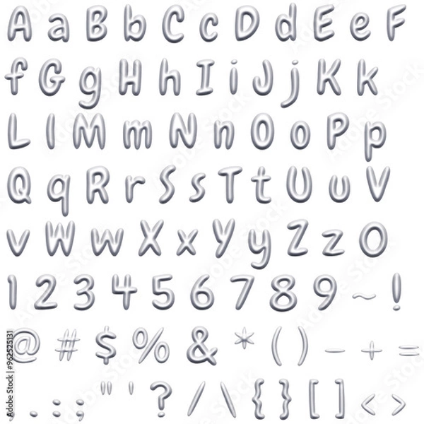 Obraz Decorative Alphabet and Numbers Set