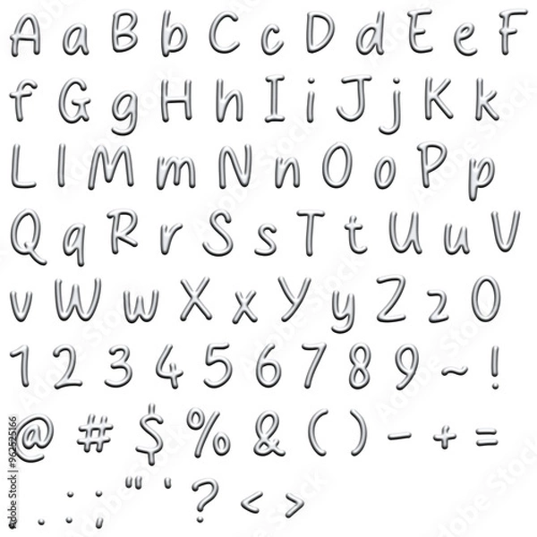 Obraz Decorative Alphabet and Numbers Set