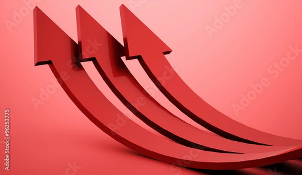 Obraz Business arrows rendered