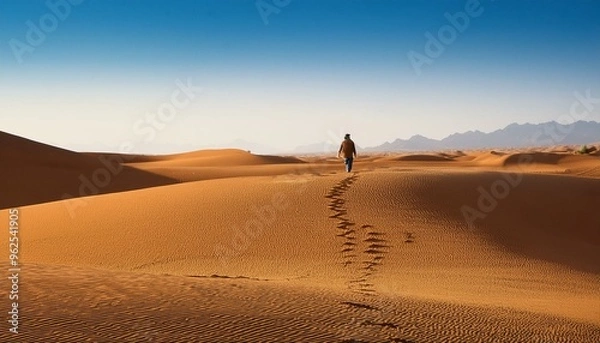 Fototapeta Sand dunes create a mesmerizing landscape to explore.  