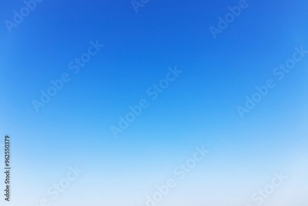 Obraz Clear blue sky background and empty space for your design, no cloud horizontal shape.