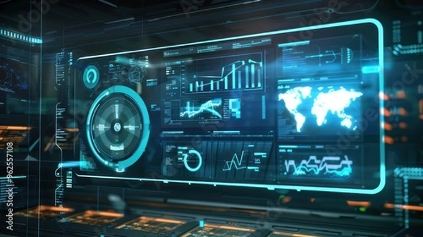 Fototapeta Futuristic Tech Interface